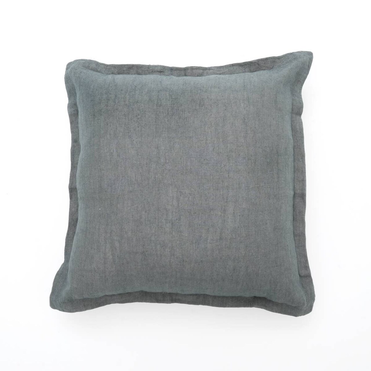 Throw Pillow | Linen Solid Pillow with Flanges-22"x22" Decorative Cushion for Stylish Home Décor